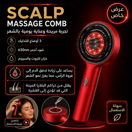 مساج مريح، توزيع متساوي للزيوت وعناية أعمق بفروة الرأس 💆🏼‍♀️