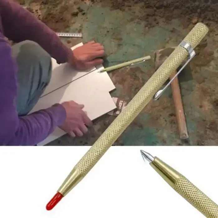 Stylo Coupe-Verre & Traceur de Précision – Pour Verre, Miroir, Carrelage Lisse et Céramique bzv