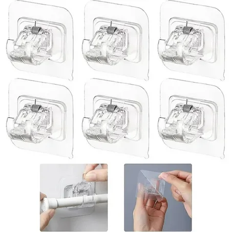 Pack 10 Supports à Rideau Installez en 1 Minute - Zéro Perçage ml