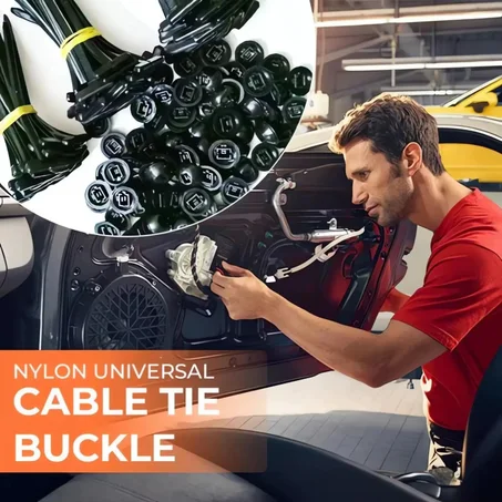 100 Clips de Fixation Auto-Bloquants Universels