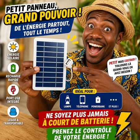 Le panneau solaire portable USB pensé pour vos déplacements bk