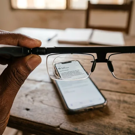 Lunettes à focus ajustable avec molette de réglage pour vue floue CM