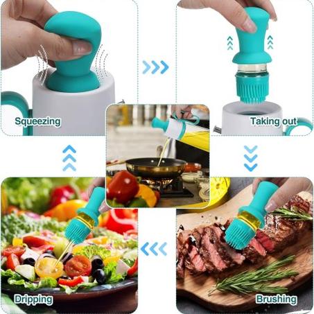 فرشاة و قارورة تخزين الزيت