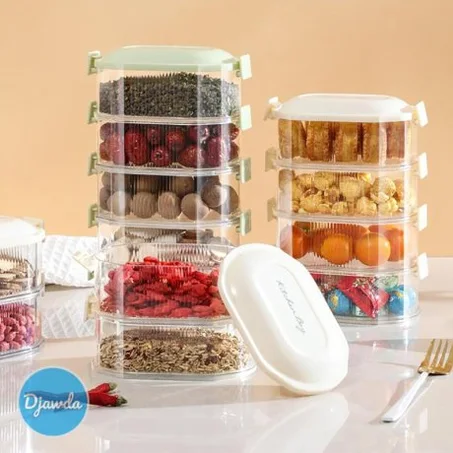 منظم أطعمة قابل للتكديس 6 في 1
