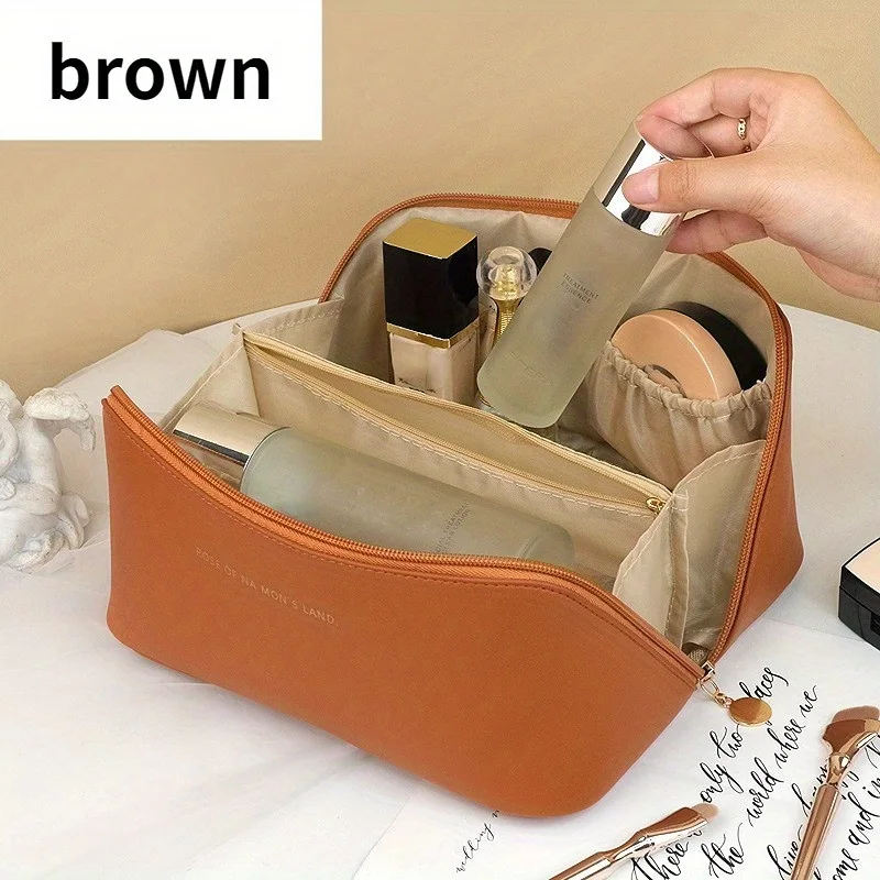 Trousse Maquillage Minimaliste à fermeture éclair, Pochette cosmétique légère, Trousse de toilette multifonctionnelle détails 3