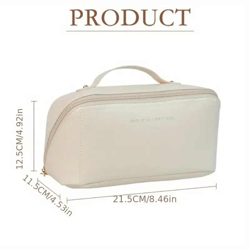 Trousse Maquillage Minimaliste à fermeture éclair, Pochette cosmétique légère, Trousse de toilette multifonctionnelle détails 1