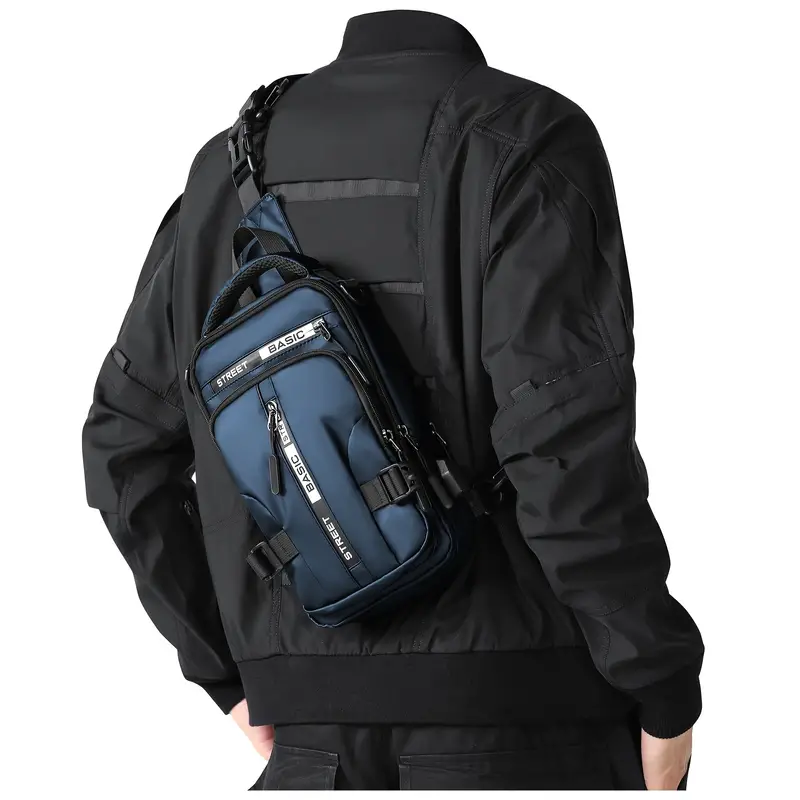 sac de poitrine de sport décontracté pour voyages, bandoulière réglable,