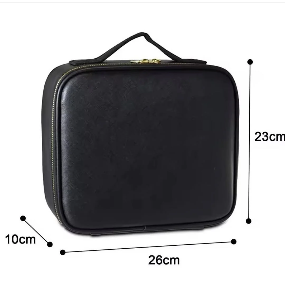 حقيبة مكياج للسفر مع مرآة LED