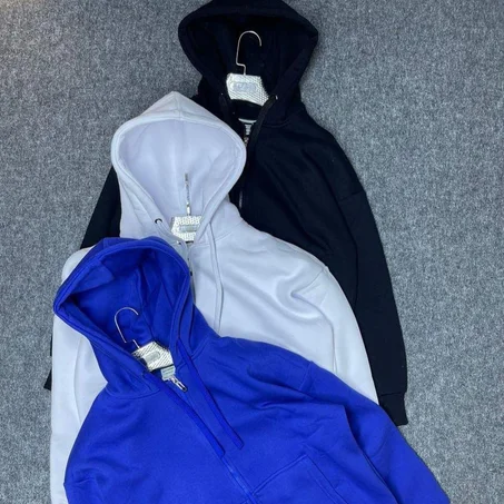 Sweat à capuche basique à fermeture Éclair