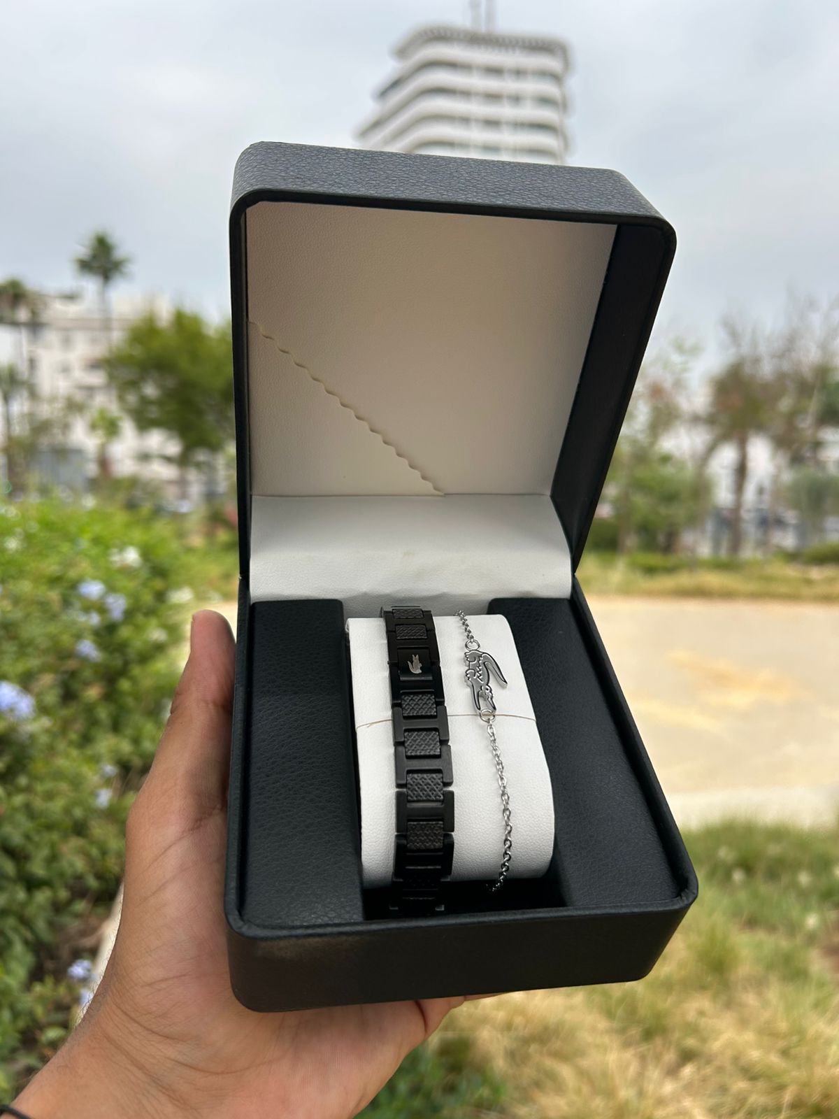PACK LACOSTE bracelet+gourmet