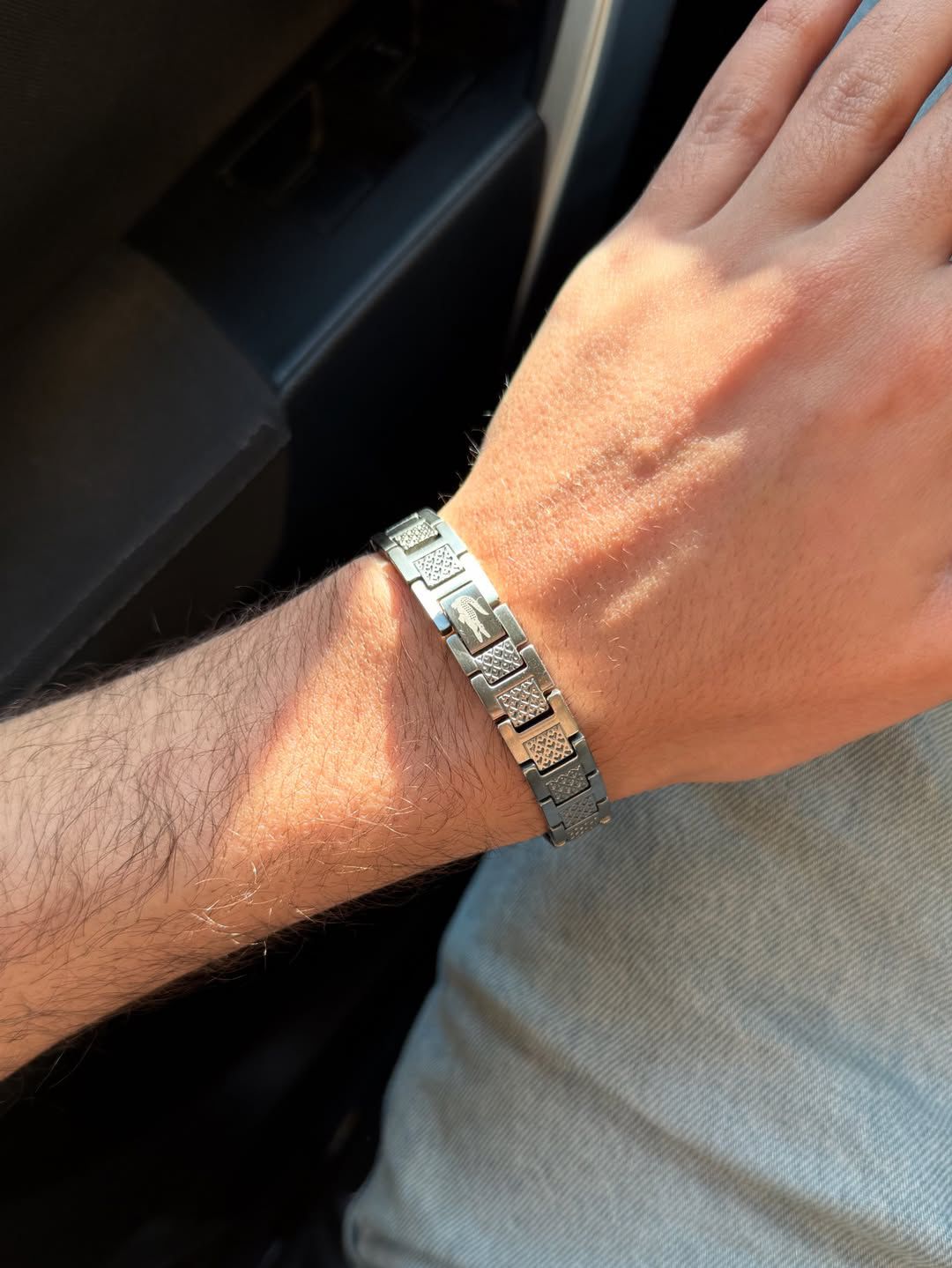 Bracelet lacoste silver pour les hommes