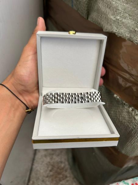 BRACELET ROLEX ARGENTE  EN ACIER INOXYDABLE