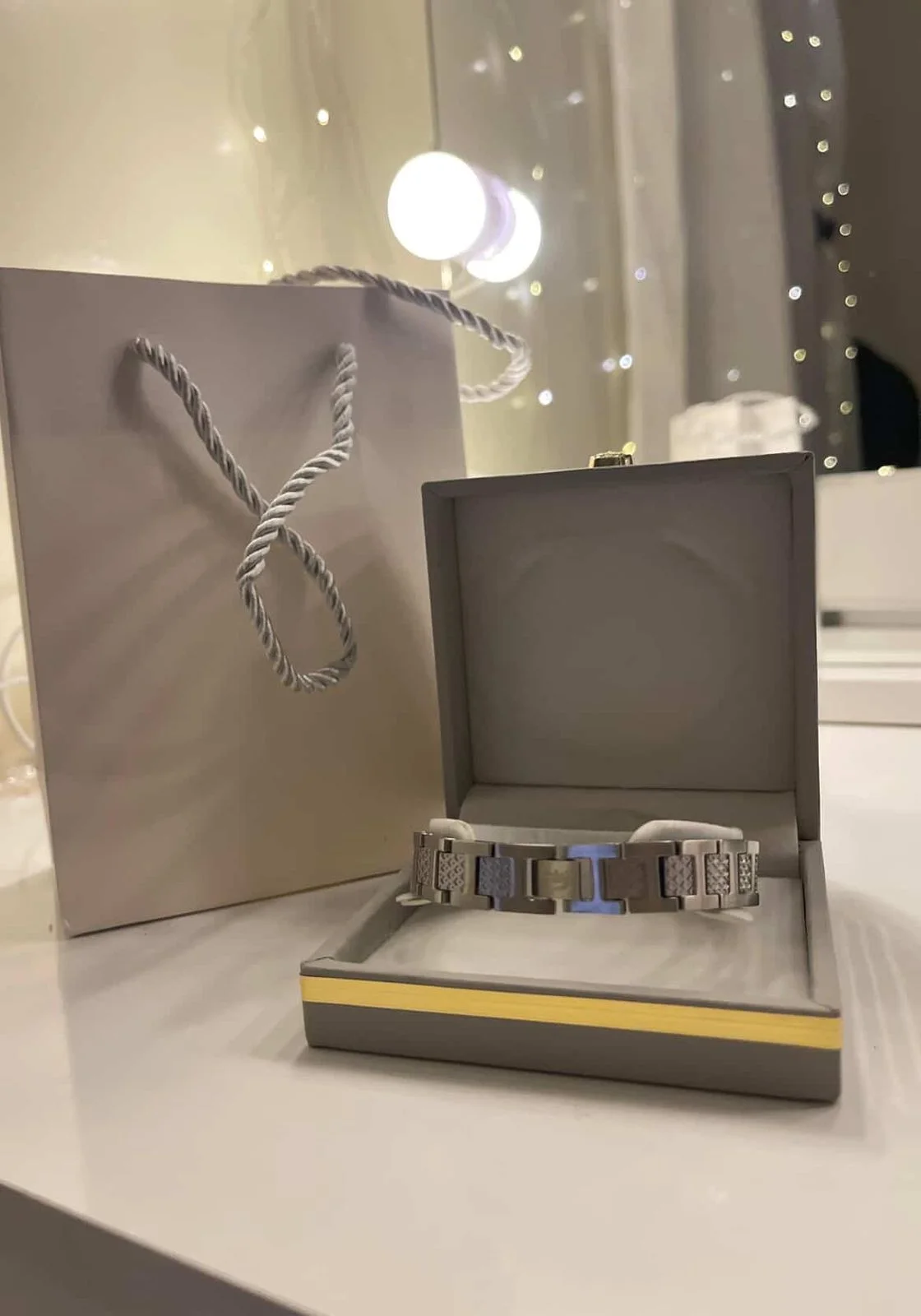 Bracelet lacoste silver pour les hommes