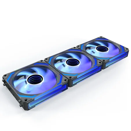 AsiaHorse COSMIQ - Ventilador de carcasa de 4.72 pulgadas, ventilador reverso Infinity Mirror FDB con conector 5V de 3 pines y controlador pequeño, 2000 RPM y 68.5 CFM, ventiladores PWM RGB d