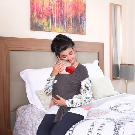 ÉCHARPE DE PORTAGE PHYSIOLOGIQUE GRIS FONCÉ FOR MYBABY