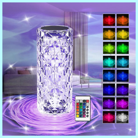 المصباح الكريستالي المحمول المتفاعل مع اللمس