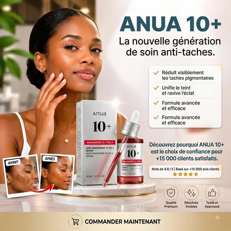 ✨ Dites Adieu aux Taches et Révélez une Peau Éclatante avec le Sérum Anua Niacinamide 10% + TXA 4% !