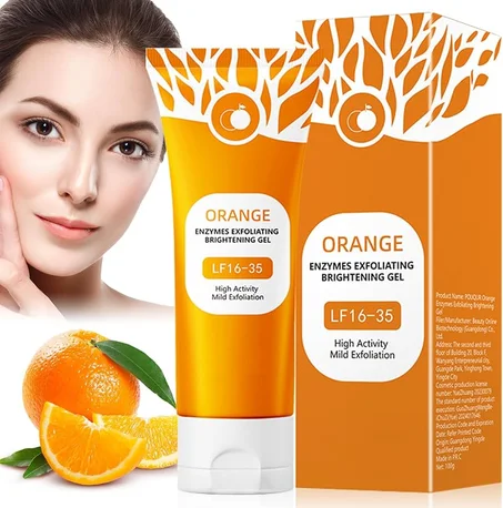 🍊 Révélez une Peau Parfaite avec le Gel Exfoliant Éclaircissant à l’Orange ✨