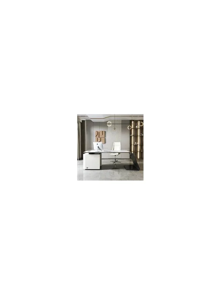 BUREAU PRÉSIDENTIEL LUXURY WHITE/GREY Mod AA-2