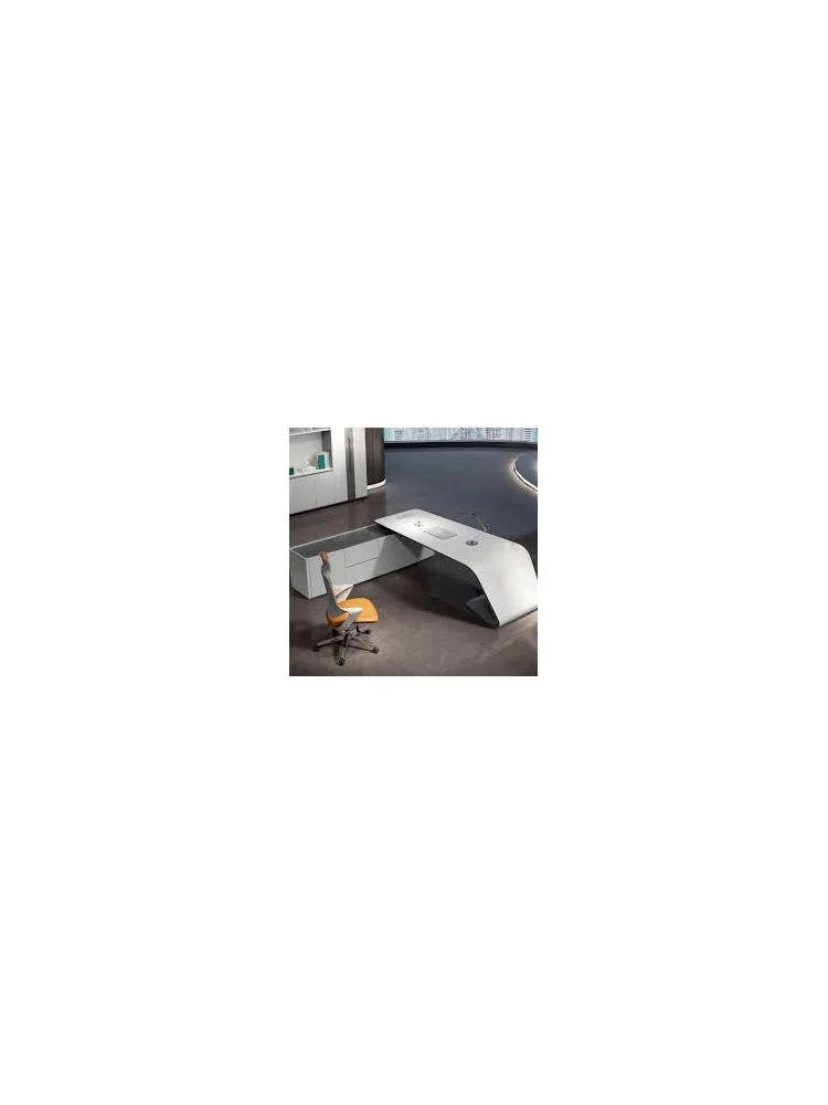 BUREAU PRÉSIDENTIEL LUXURY WHITE/GREY Mod AA-2