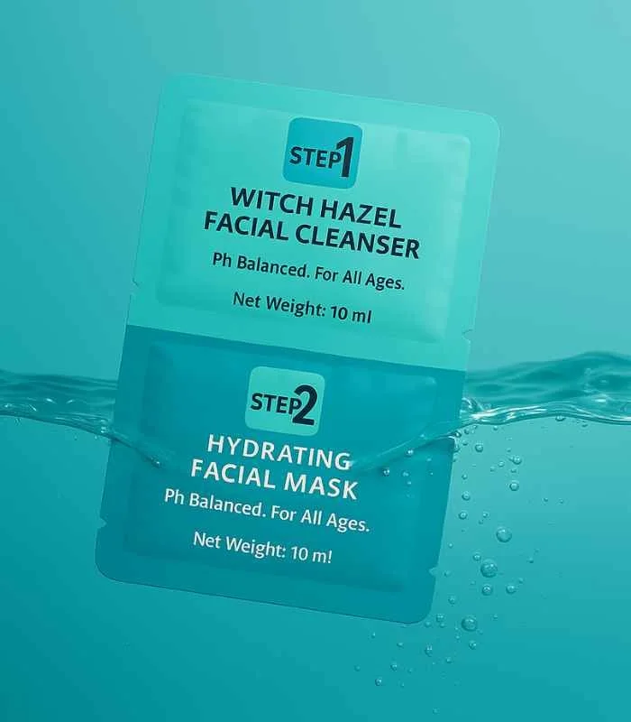 Kit Beauté – Nettoyant à l’hamamélis + Masque de nuit à l’acide hyaluronique
