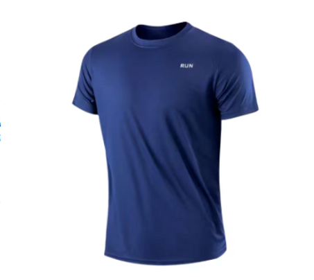 قميص رجالي برقبة مستديرة سريع الجفاف ، كم قصير ، ركض ، فتل الرطوبة ، تدريب ، تمرين ، قميص رياضي للصالة الرياضية ، بلوزات خفيفة الوزن