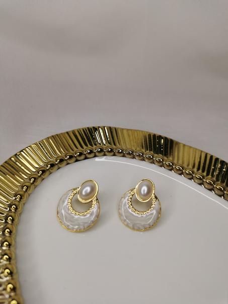 Boucles Perle Blanche