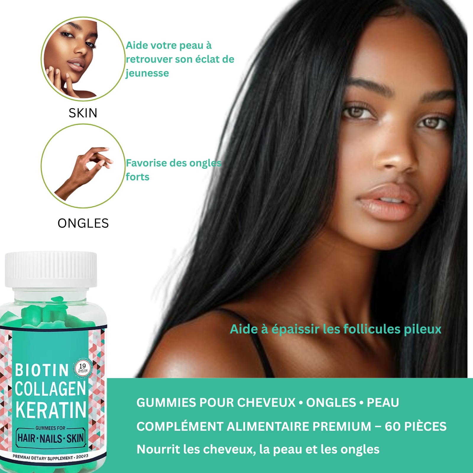 Gummies Biotine Collagène