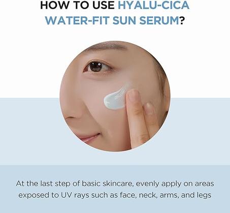سكين1004 سيروم واقي من الشمس ووتر فيت هيالو سيكا 1.69 اونصة سائلة 50 مل تركيبة مرطبة للبشرة الحساسة بدون طبقة بيضاء مصل SPF 50.0 ملليلتر