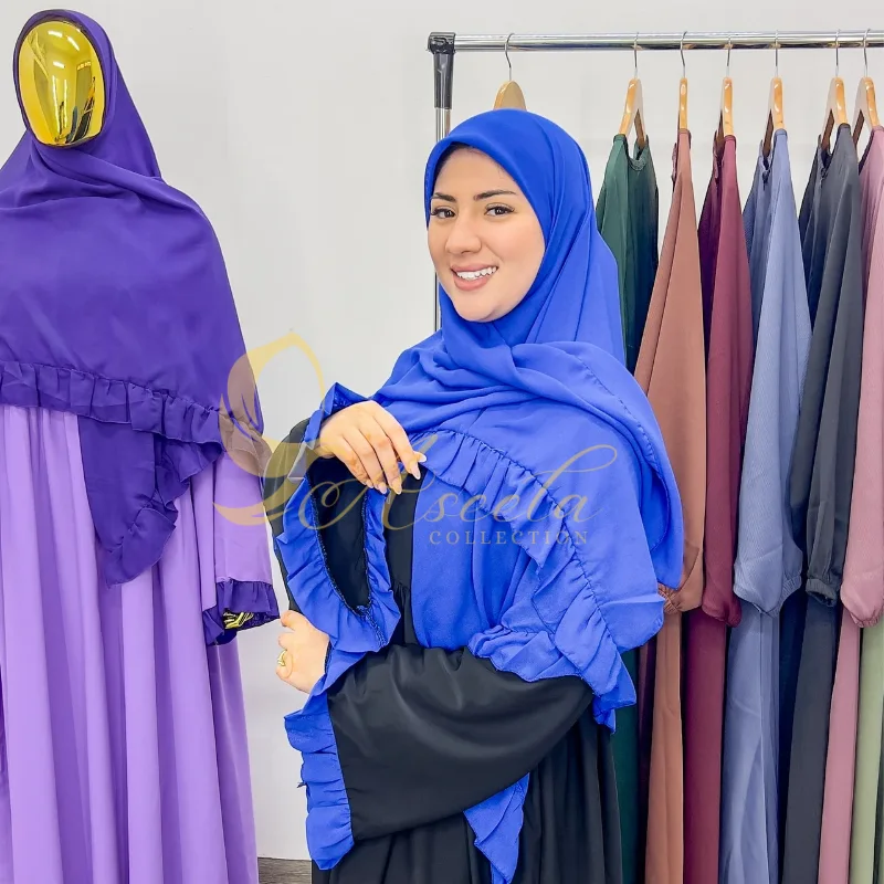 Ruffled abaya                                                                                                     عباية كشكشة بفولار