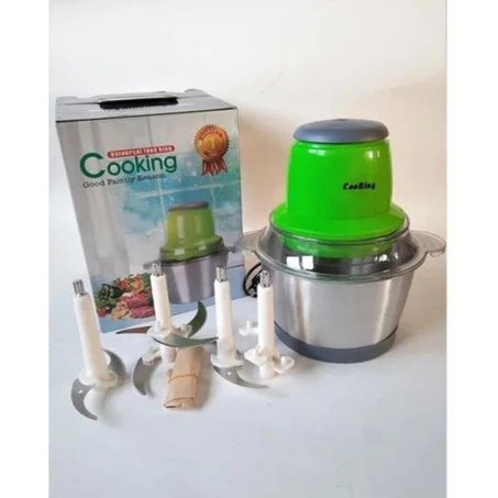 مفرمة كهربائية للطبخ مصنوعة من الستانلس ستيل مع 4 شفرات