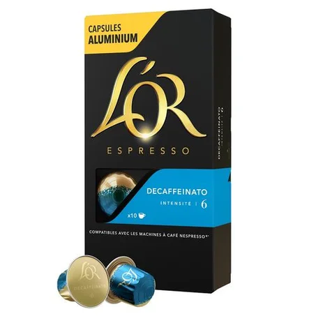 L'Or Café en capsules intensité 06 ESPRESSO DECAFFEINATO 10 unités