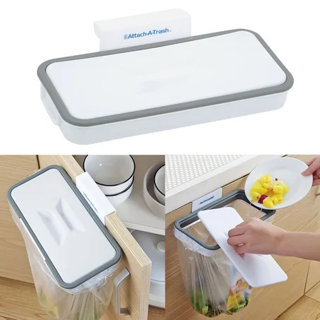 Porte de placard arrière suspendus supports de rangement accessoires de cuisine porte-sac à ordures porte-poubelle avec couvercle porte-sac à ordures de cuisine