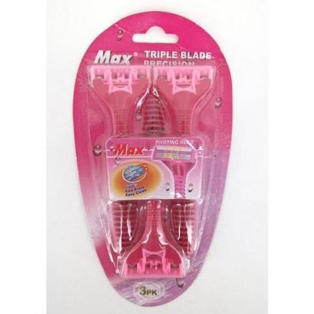 ماكينة حلاقة رجالية ألترا ماكس (3 شفرات حلاقة) {بينك} – Ultra Max Men’s Shaver (3 Razors) {pink}