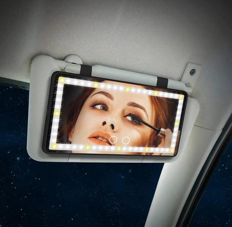 LED مرآة للسيارة قابلة لإعادة الشحن مع أضواء