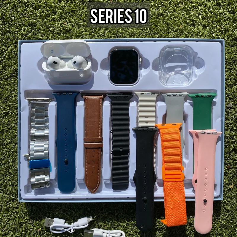 Smart Watch Series 10 + AirPds Pro 3 + 10 Braclets