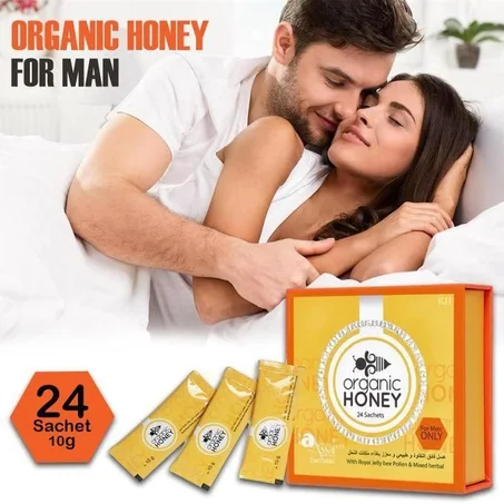 ORGANIC HONEY -MIEL ROYAL HONEY POUR HOMME - GINSENG STIMULANT NATUREL EFFICACE FORMULE INTENSE ENDURANCE 24 SACHETS