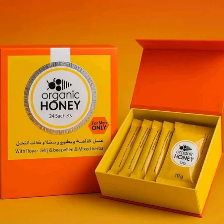 ORGANIC HONEY -MIEL ROYAL HONEY POUR HOMME - GINSENG STIMULANT NATUREL EFFICACE FORMULE INTENSE ENDURANCE 24 SACHETS