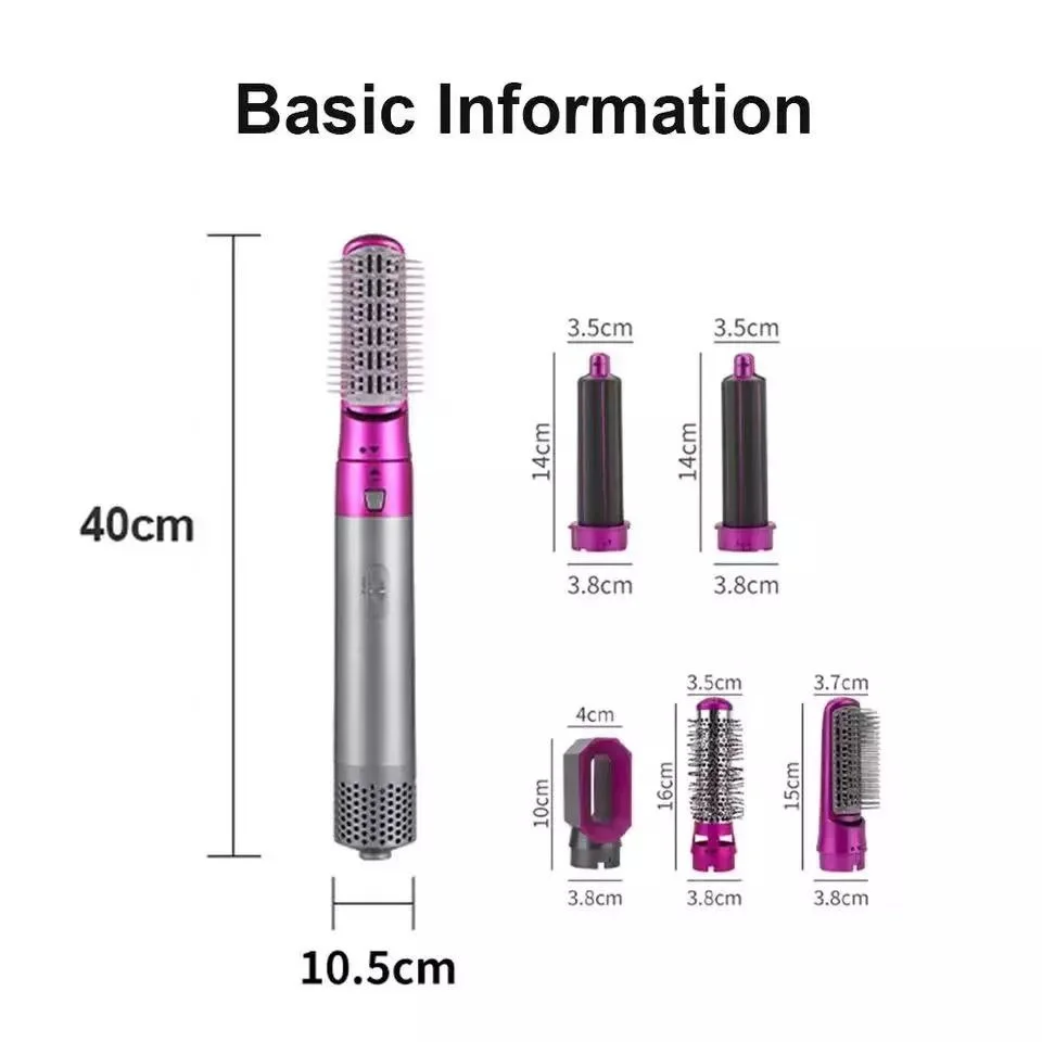 5 in 1 Hair Dryer Airwrap Heat Comb Automatic