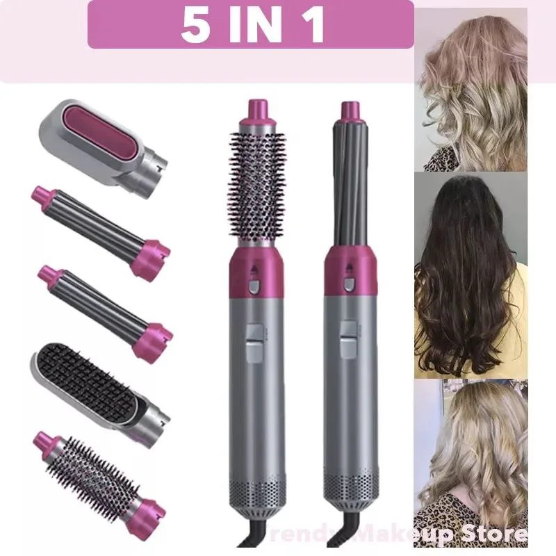 5 in 1 Hair Dryer Airwrap Heat Comb Automatic