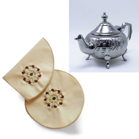 ACCESSOIRES THÉIÈRES MAROCAINES , 2 PIÈCES