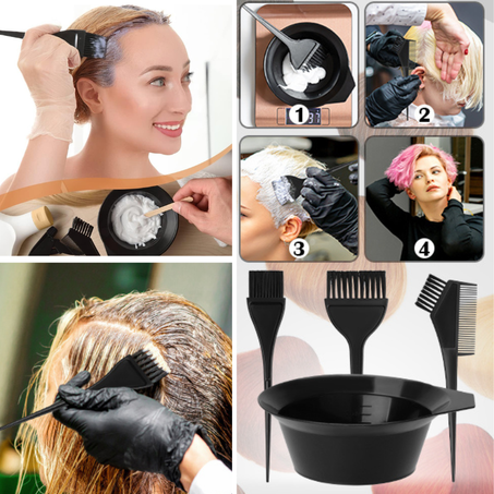 Lot de 4 outils de teinture pour cheveux