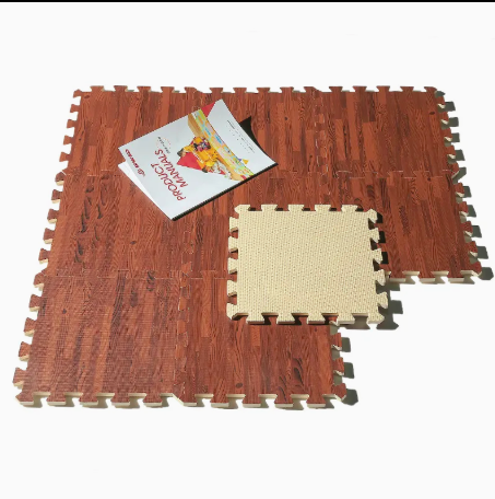 سجادات أرضية مترابطة بنقشة خشبية، 12 قطعة، 30×30 سم