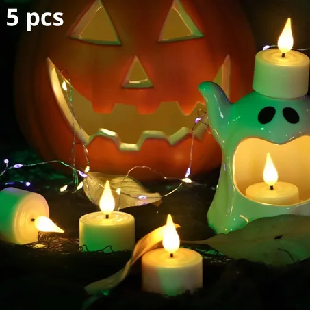 LOT 5 Bougies électronique LED sans flamme