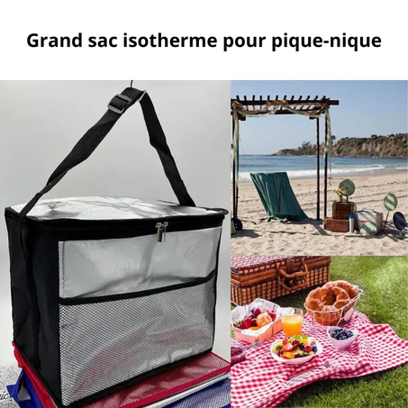 Grand sac isotherme pour pique-nique