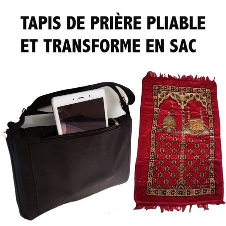 Tapis de prière pliable et transforme en sacسجادة صلاة قابلة للطي وتتحول إلى حقيبة