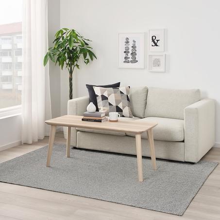 Tapis tissé à plat, noir/naturel 155x220 cm  سجاد ، حياكة مسطحة ، أسود / طبيعي