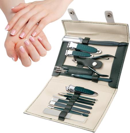 19 pièces de manucure et pédicure, kit de soins des ongles multifonctions