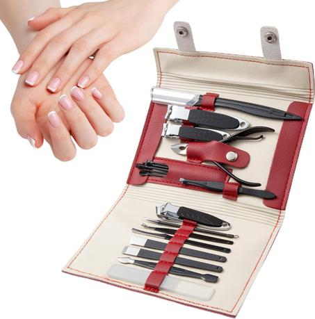 19 pièces de manucure et pédicure, kit de soins des ongles multifonctions