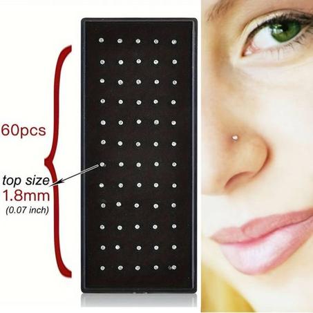 60 Pcs Accessoires de piercing de nez